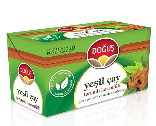 Doğuş Yeşil Çay Tarçınlı Karanfıl Bitki Çayı 20 Li