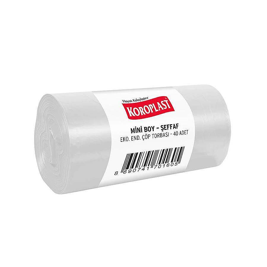 Koroplast Eko Endüstriyel 40*50 Mini Şeffaf 40'lı Çöp Poşeti 83 Gr. - 1