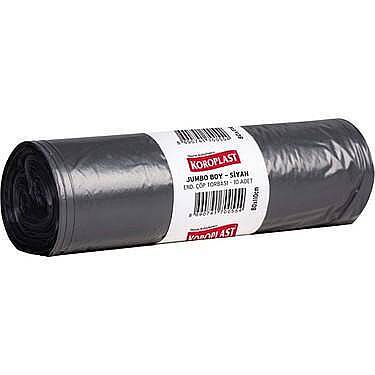Koroplast Endüstriyel 80*110 Jumbo Siyah 10'lu Çöp Poşeti 400 Gr. - 1