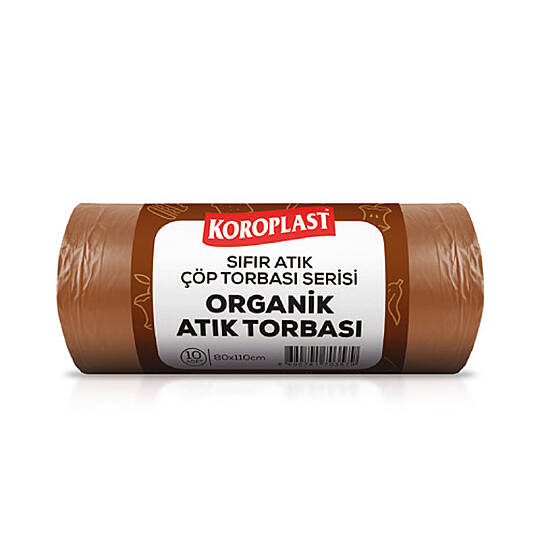 Koroplast Organik Atıklar 80*110 Kahverengi 10'lu Çöp Poşeti 440 Gr.