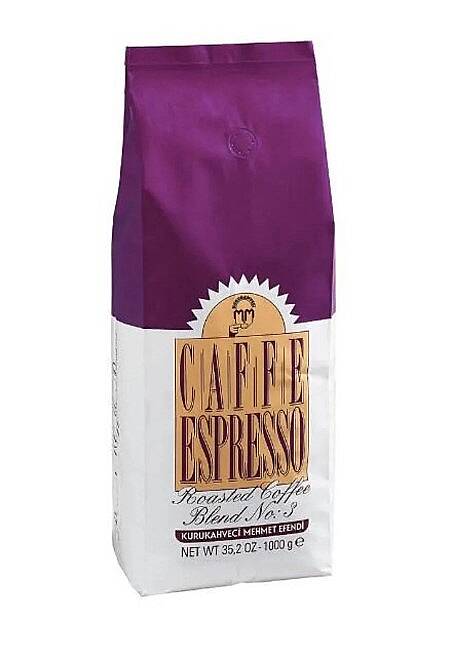 Mehmet Efendi Espresso Çekirdek Kahve Roastedlend No:3 1000gr - 1
