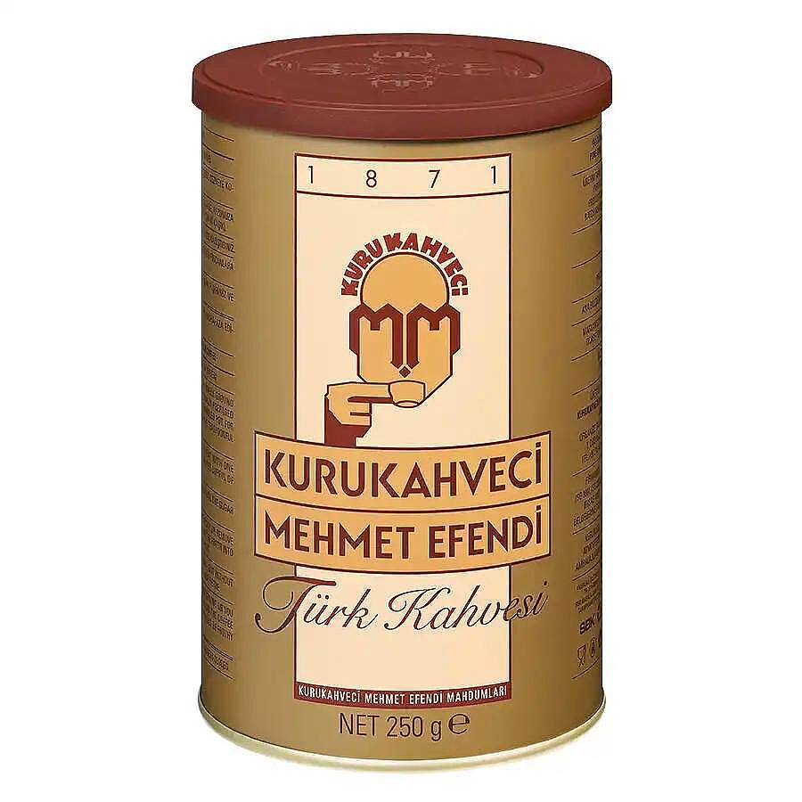 Mehmet Efendi Türk Kahvesi Teneke Kutu 250gr - 1
