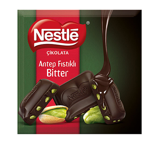 Nestle Classic Kare Bitter Antep Fıstıklı Çikolata 60gr.