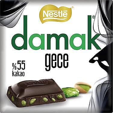 Nestle Damak Kare Çikolata Gece 60 Gr.