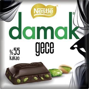 Nestle Damak Kare Çikolata Gece 6*60 Gr.
