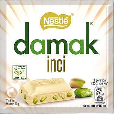 Nestle Damak Kare Çikolata İnci 60 Gr.