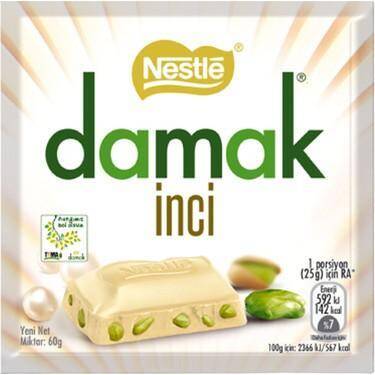Nestle Damak Kare Çikolata İnci 6*60 Gr.