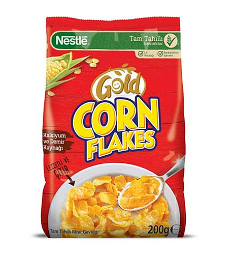 Nestle Gold Corn Flakes Mısır Gevreği 200gr x18