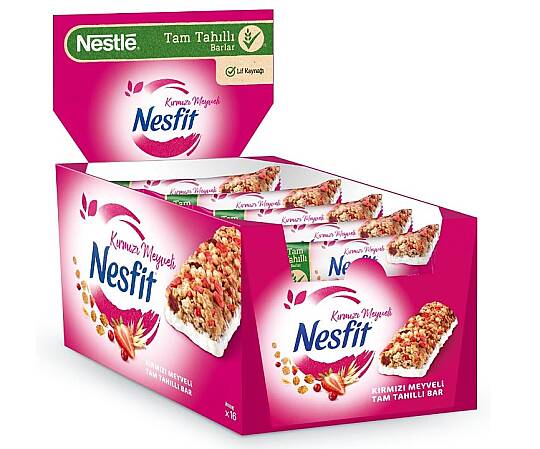 Nestle Nesfit Bar Kırmızı Meyveli 23,50 Gr. 16lı