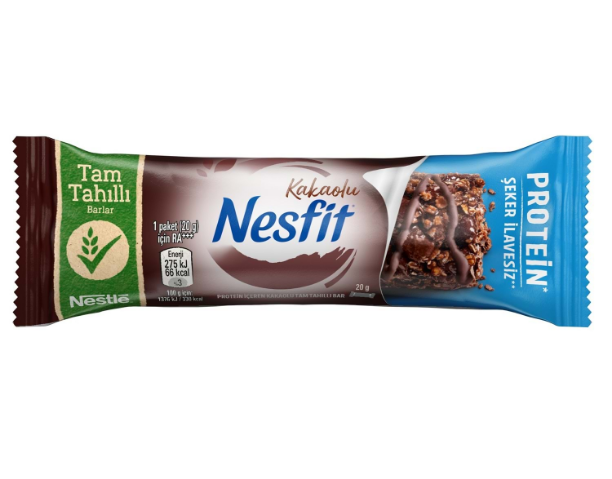 Nestle Nesfit Bar Şekersiz Kakaolu 20 Gr. 16lı - 1
