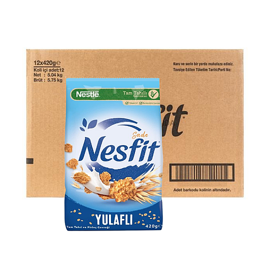 Nestle Nesfit Sade Tahıl Yulaflı Pirinçli 420 Gr x12