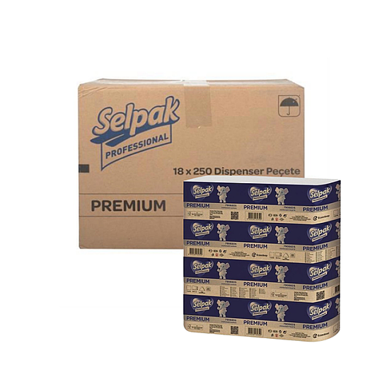 Selpak 7906605 Professional Premium Dispenser Peçete 250 Yp x18