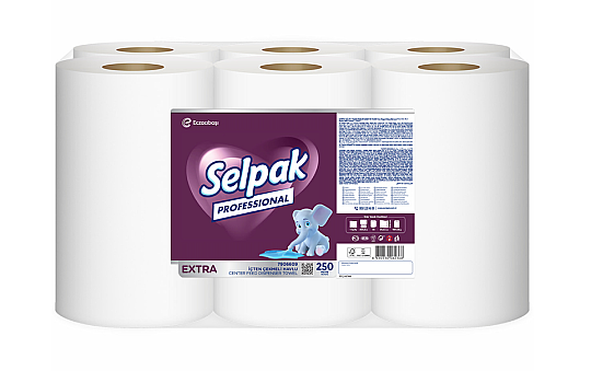 Selpak 7906609 Professional Extra İçten Çekmelı Havlu 250 M 6'lı