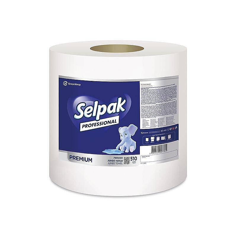 Selpak 7906618 Professional Premium Jumbo Havlu 510 Mt Tek Rulo - 1