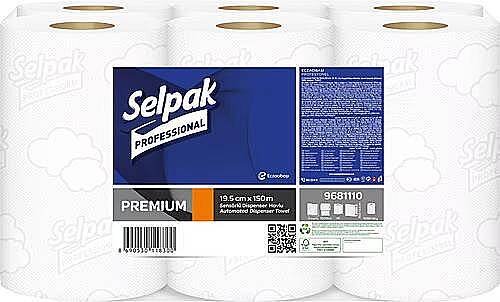Selpak 7906637 Professional Premium Sensörlü Havlu 19.5 Cm 150 Mt x6