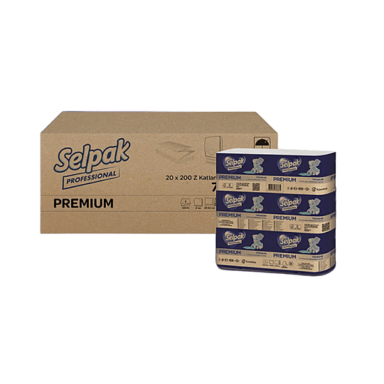 Selpak 7906646 Professional Premium Z Katlı Dispenser Havlu 200 Yp x20