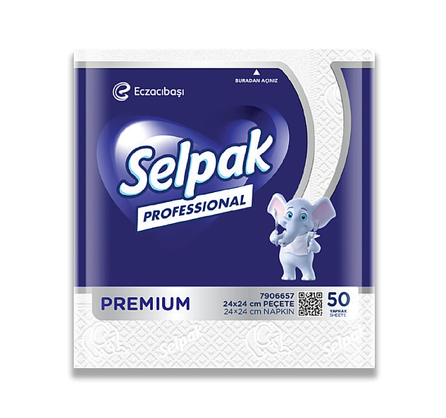 Selpak 7906657 Professional Mini Peçete 24 x 24 Cm - 50 Yp - 1