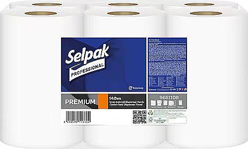Selpak 7907834 Pro Premium İçten Çekme Dıspenser Havlu 140 M 6'lı
